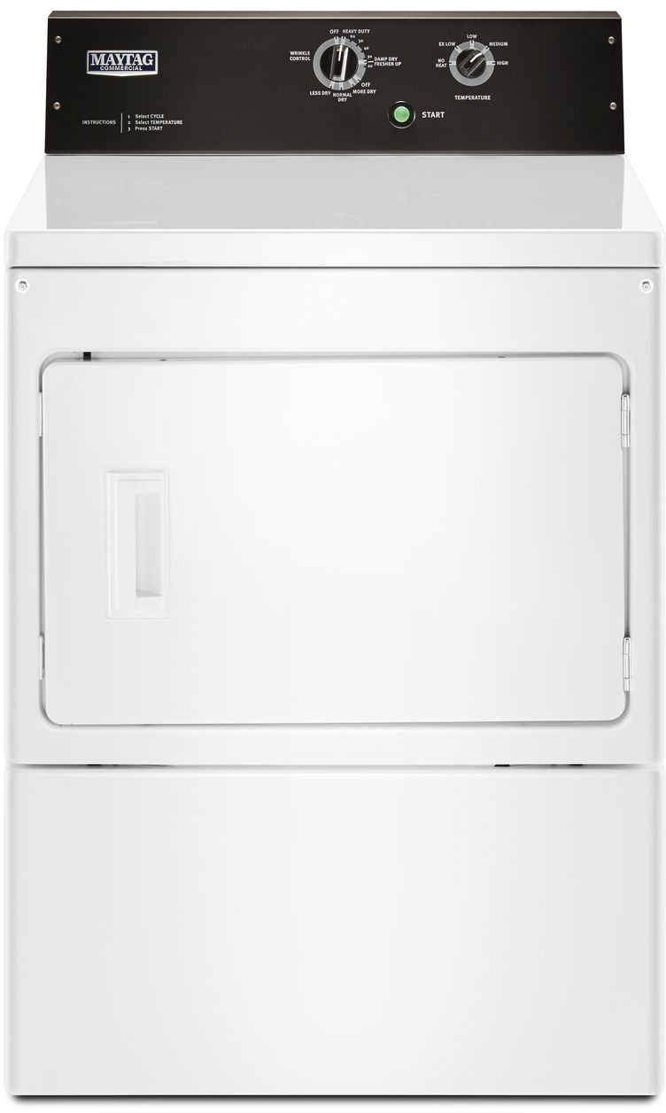 Maytag Commercial® 7.4 Cu. Ft. White Front Load Gas Dryer
