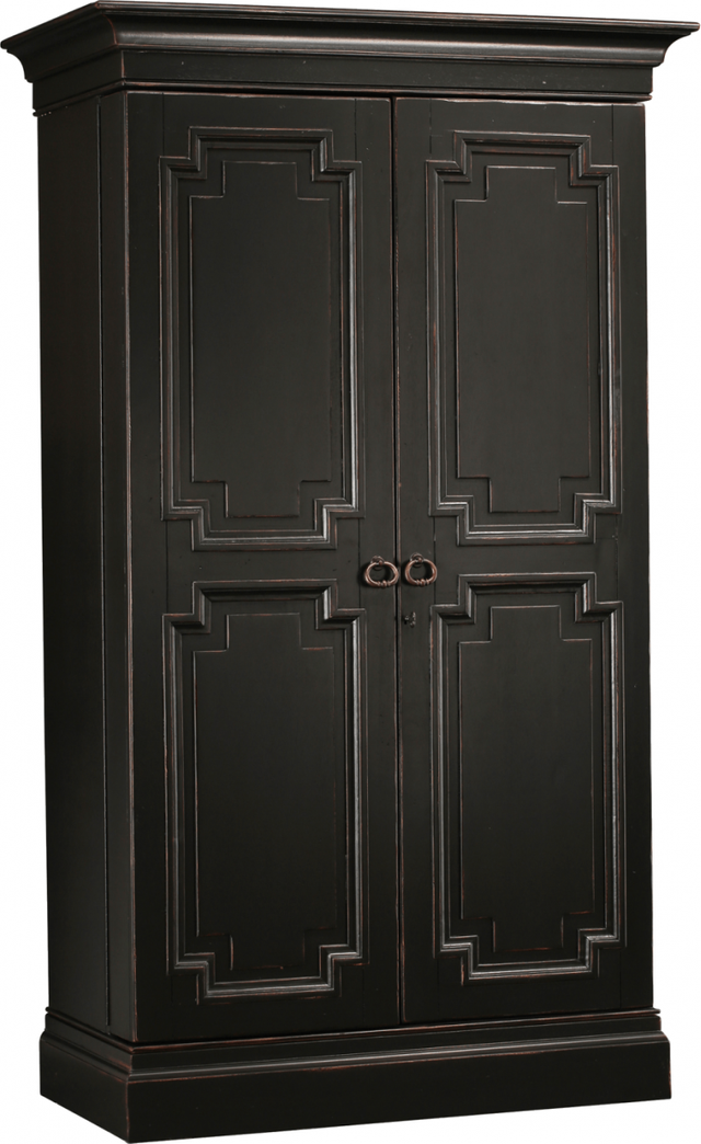 Howard Miller® Sambuca Worn Black Wine and Bar Cabinet