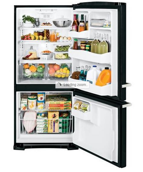 GE Artistry™ Series 20.3 Cu. Ft. Bottom Freezer Refrigerator-Black 1