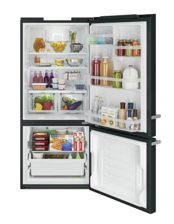 GE® Artistry™ Series 20.9 Cu. Ft. Bottom Freezer Refrigerator-Black 1