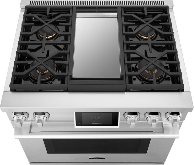 Signature Kitchen Suite 36" Stainless Steel Pro Style Dual Fuel Range 5