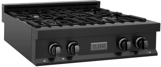 ZLINE 30" Black Stainless Steel Gas Rangetop 2