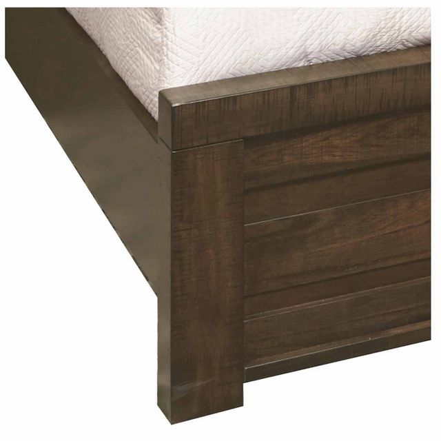 Samuel Lawrence Furniture Ruff Hewn Full Panel Bed, Dresser, Mirror & Nightstand-3
