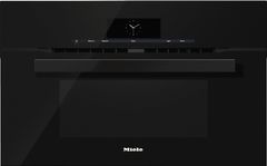 Miele 22.06" Obsidian Black Electric Built In Single Speed Oven