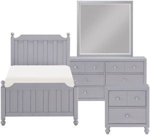 Homelegance® Wellsummer 4-Piece Gray Twin Bedroom Set