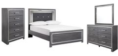 Signature Design by Ashley® Lodanna 4-Piece Gray Full Panel Bed Set