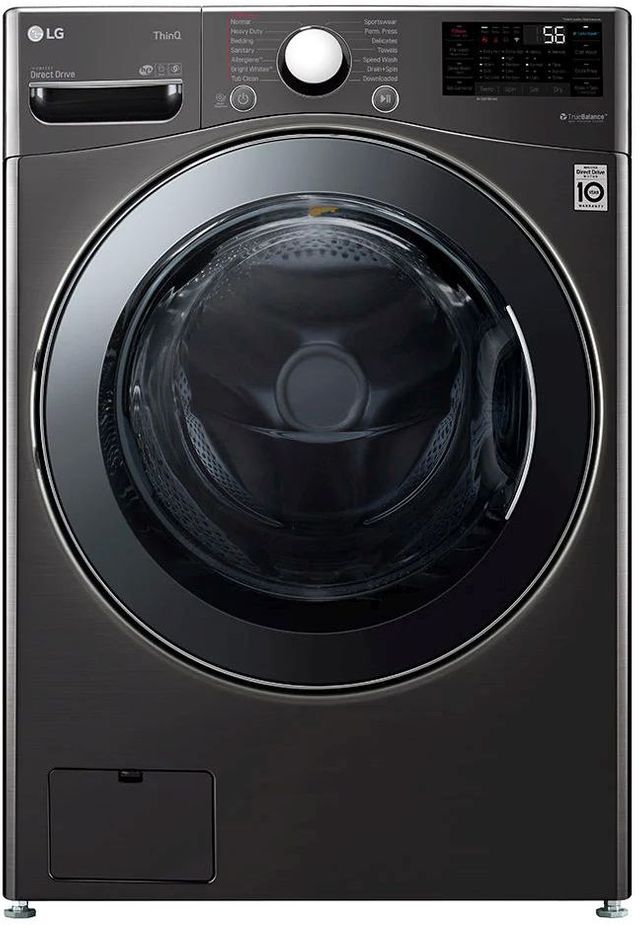 LG 4 5 Cu Ft Black Steel Front Load Washer Dryer Combos Albert 