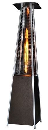 Sunheat Golden Hammered Square Flame Variable Patio Heater
