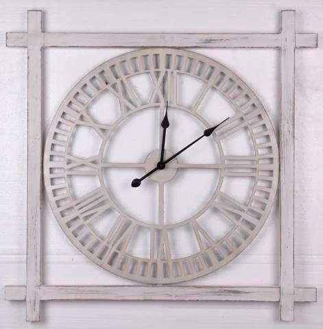Crestview Collection Farm Time White Wall Clock-1
