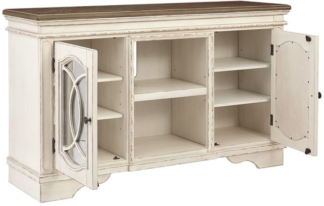 Signature Design by Ashley® Realyn Chipped White TV Stand 3