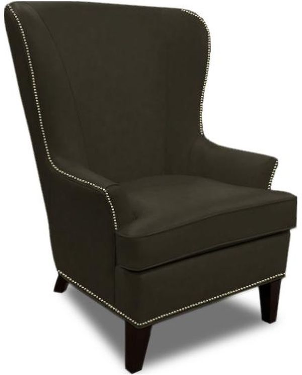England Furniture Luther Leather Chair with Nailhead Trim-2