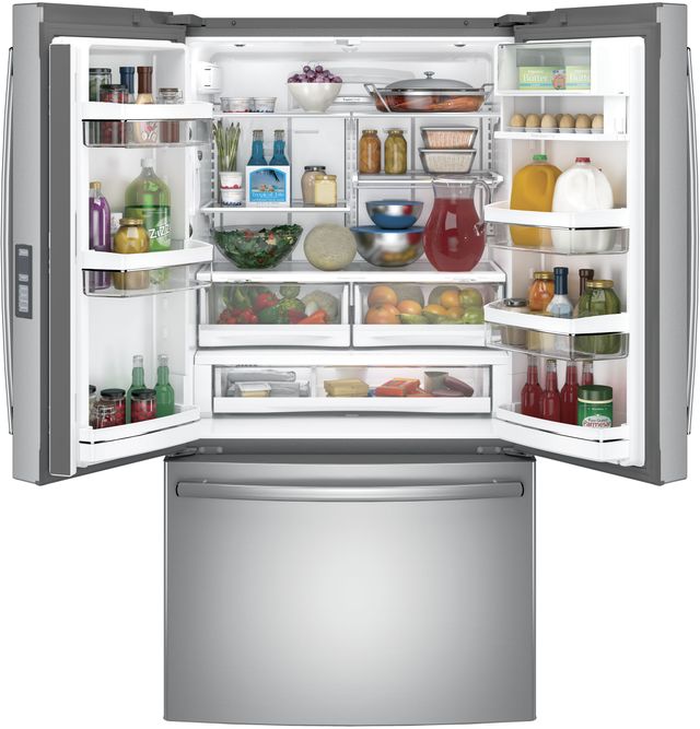 GE Profile™ 23.1 Cu. Ft. Black Slate Counter Depth French Door Refrigerator 30