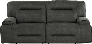 Cheers by Man Wah Charcoal Dual Power Headrest Recling Sofa