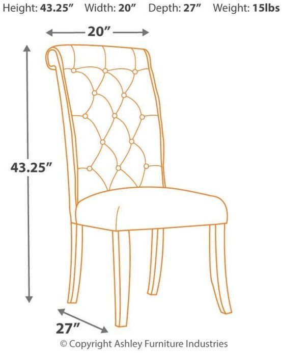 Signature Design by Ashley® Tripton Linen Dining Upholstered Side Chair 3