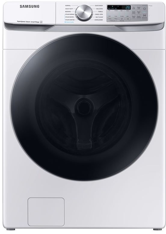 WF45B6300AW | DVE45B6300W - Samsung 4.5 cu. ft. Front Load Washer & 7.5 cu. ft. Electric Dryer Pair in White PLUS BOGO Pedestals!-2