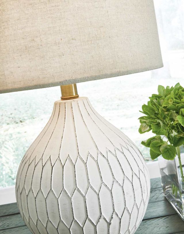 Signature Design by Ashley® Wardmont White Ceramic Table Lamp-1
