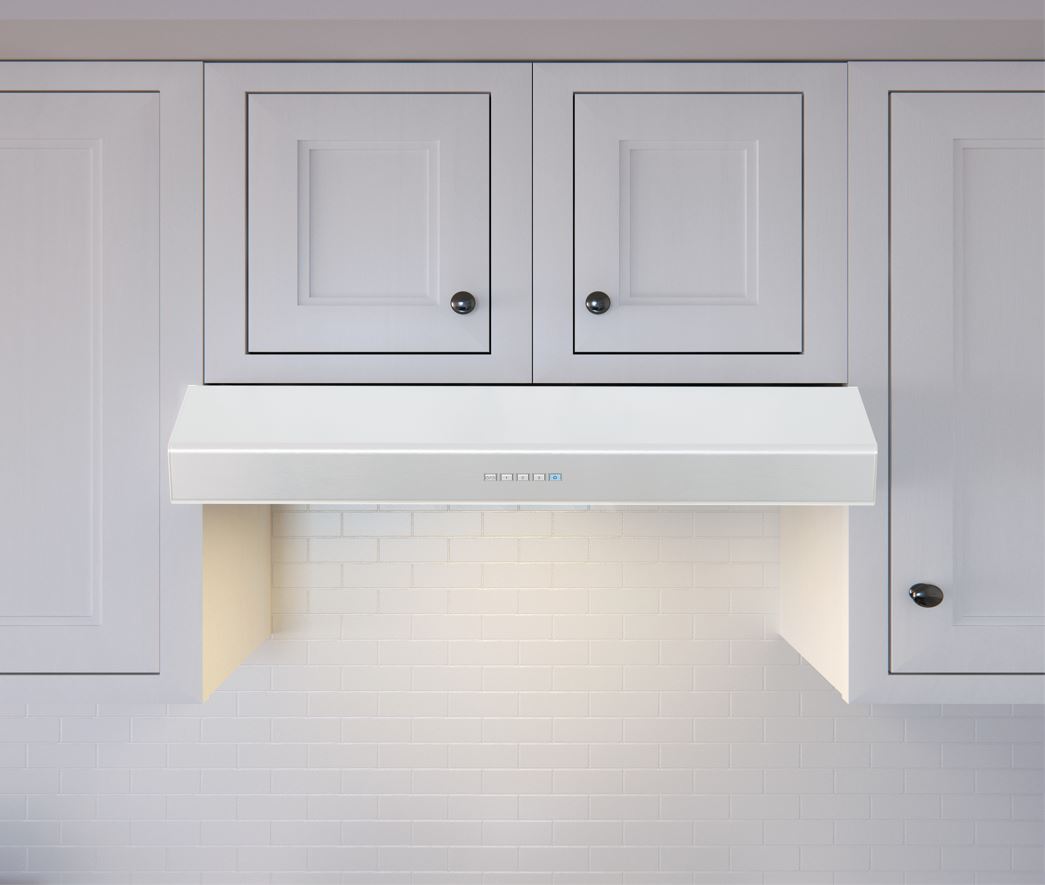 Zephyr Core Collection Breeze II 30" White Under Cabinet Range Hood ...