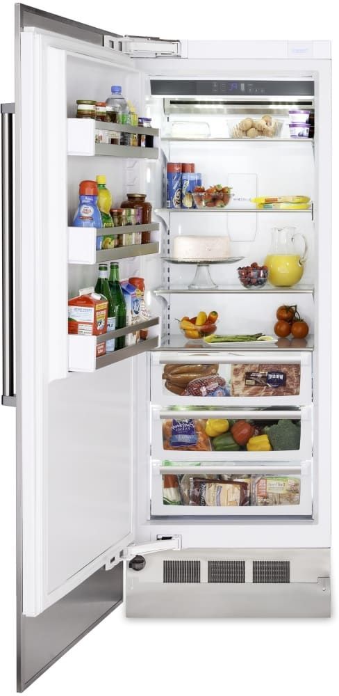 Viking® 7 Series 16.4 Cu. Ft. Stainless Steel Fully Integrated Left Hinge All Refrigerator with 5/7 Series Panel-2