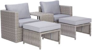 Progressive® Furniture Malibu 5-Piece Gray Outdoor Seating Set 