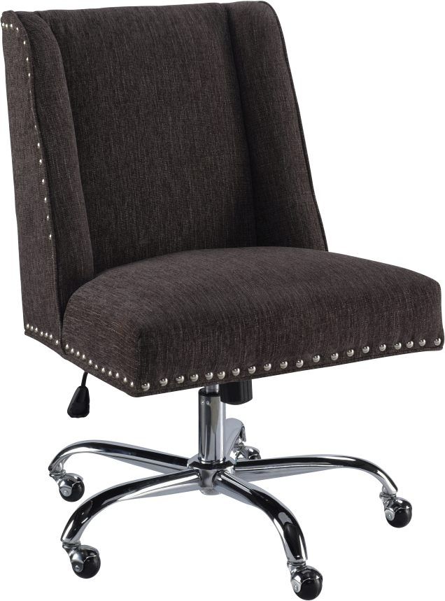 Linon Draper Charcoal Office Chair-0