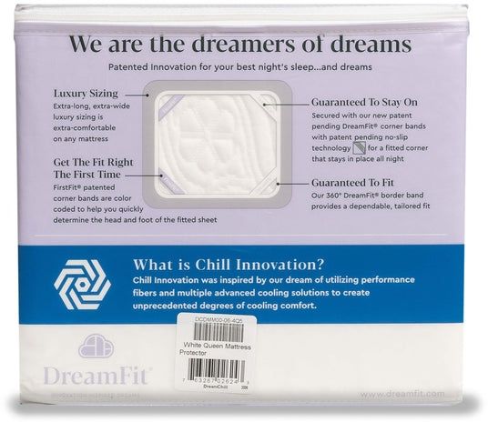 DreamFit® DreamcChill™ White Twin XL Mattress Protector 1