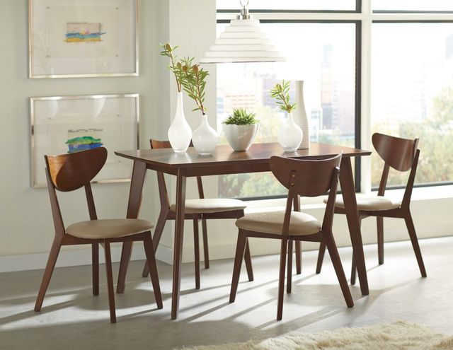 Coaster® Kersey 5-Piece Chestnut Dining Table Set