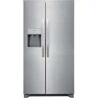 Frigidaire 25.6-cu ft Side-by-Side Refrigerator with Ice Maker (Fingerprint Resistant Stainless Steel) ENERGY STAR