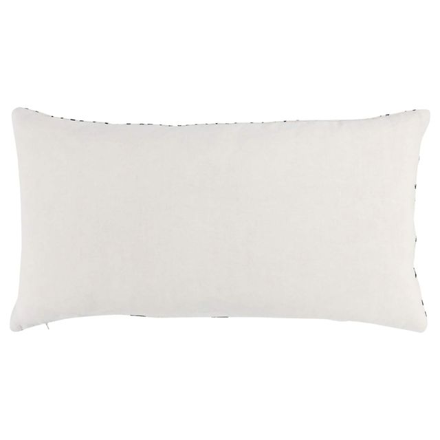 Villa by Classic Home Cadiz Ivory And Black Kidney Pillow 14x26-1