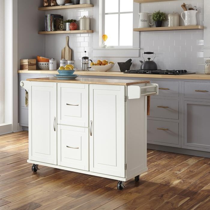 Homestyles Dolly Madison Natural Maple White Kitchen Cart Big Sandy   Ac5d4c7e 804f 4ddc B341 89ee766a8776 