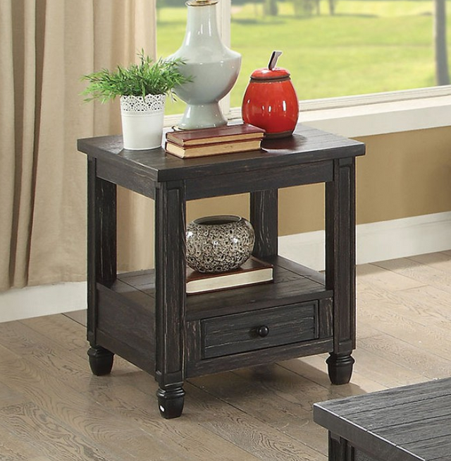 Furniture of America® Suzette Antique Black End Table