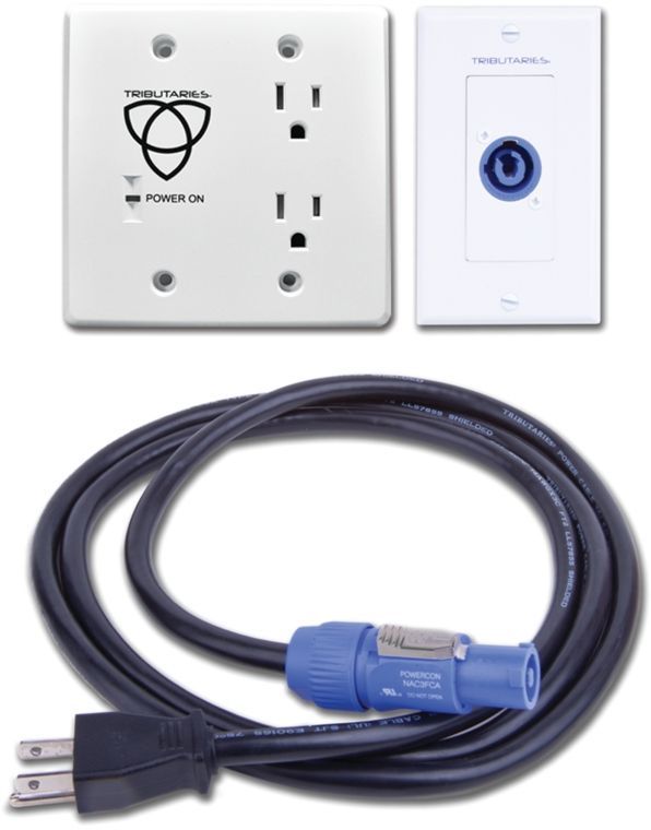 Tributaries® 12' PWRI-XF In-Wall AC Power Extension Outlet Kit 0