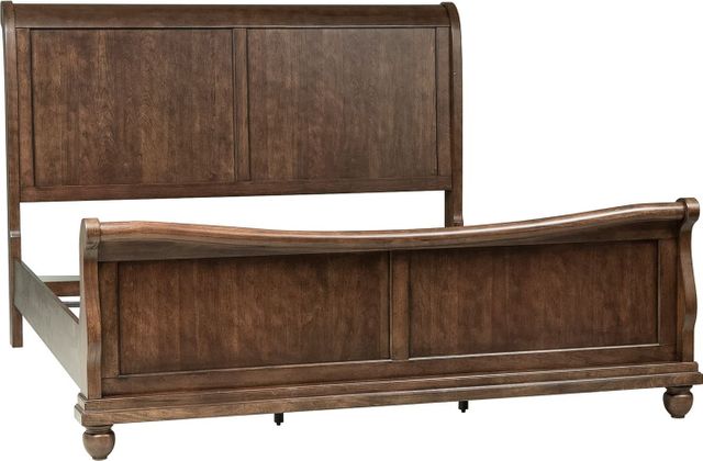 Liberty Furniture Rustic Traditions Rustic Cherry Queen Sleigh Bed-0