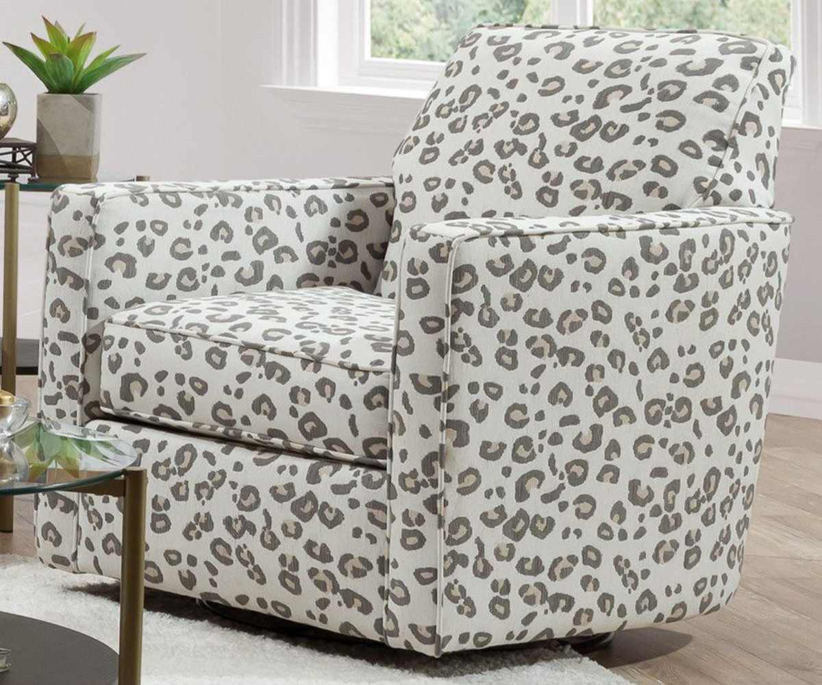 Grey leopard print online chair