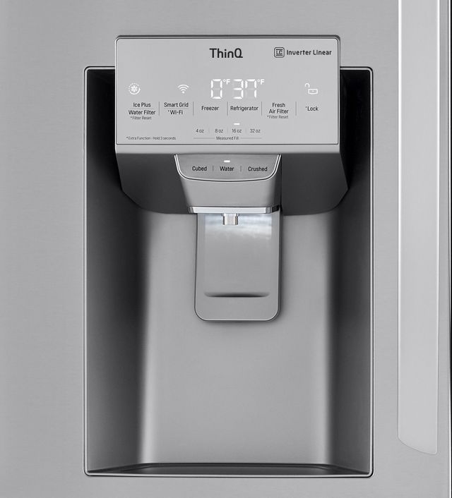Réfrigérateur à portes françaises à profondeur de comptoir de 36 po LG® de 22,5 pi³ - Acier inoxydable résistant aux traces de doigts 4