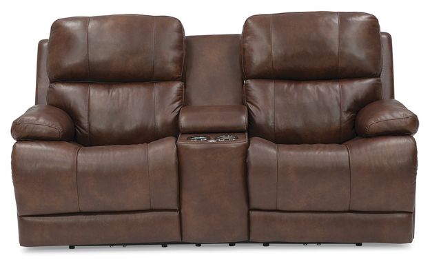 Palliser® Furniture Kenaston Power Reclining Loveseat with Power Headrest and Console