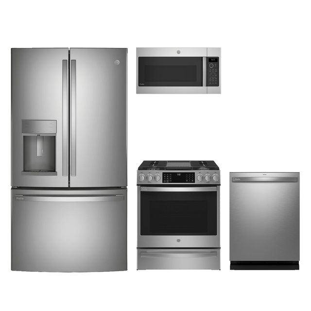 GE Profile 4 Piece Stainless Steel Kitchen Package-0