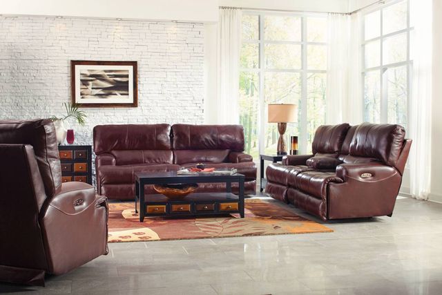 Catnapper® Wembley Walnut Lay Flat Reclining Sofa 1