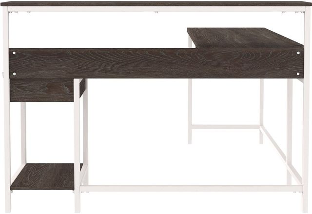 Signature Design by Ashley® Dorrinson Two-tone L-Desk with Storage 5