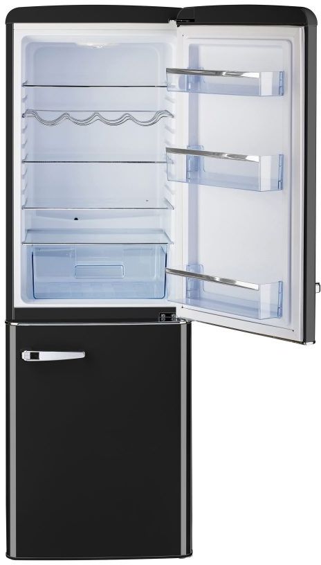 Unique® Appliances Classic Retro 7.0 Cu. Ft. Midnight Black Counter Depth Freestanding Bottom Freezer Refrigerator 1