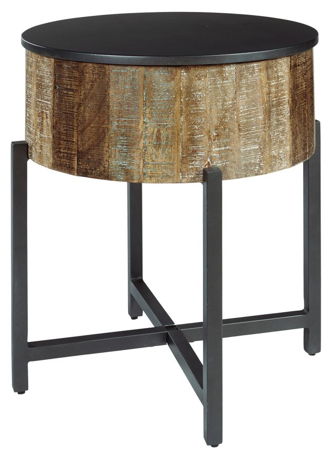Signature Design by Ashley® Nashbryn Gray/Brown Round End Table 0