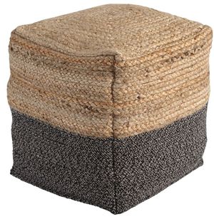 Signature Design by Ashley® Sweed Valley Natural/Black Square Pouf