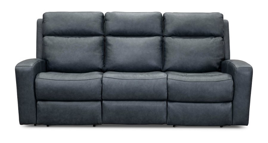 Flexsteel® Cody Navy Leather Power Reclining Sofa with Power