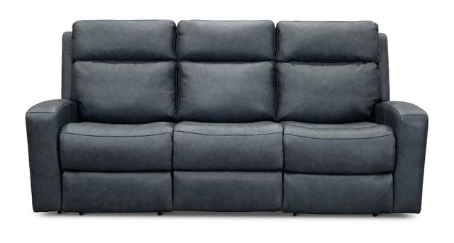 Flexsteel® Cody Navy Leather Power Reclining Sofa with Power Headrests ...