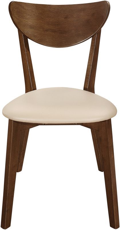 Coaster® Kersey 2-Piece Beige/Chestnut Dining Side Chairs