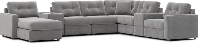 ModularOne Gray LAF Chaise 8 Piece Sectional-1