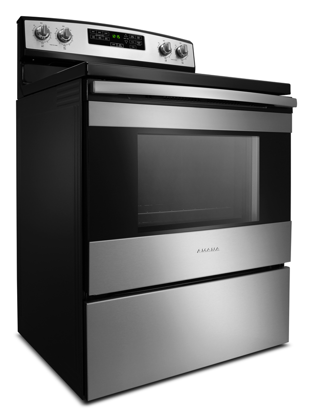 Amana® 29.88" Black on Stainless Free Standing Electric Range 5