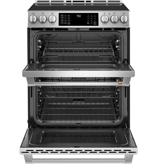 Café™ 30" Stainless Steel Slide In Double Oven Induction Range-1