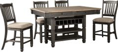 Signature Design by Ashley® Tyler Creek 5-Piece Black/Gray Counter Height Dining Table Set