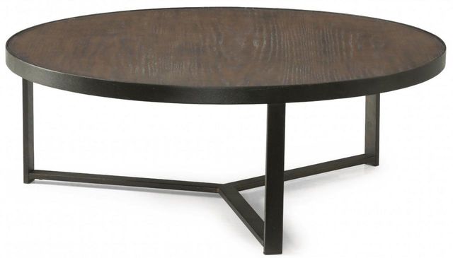 Flexsteel® Carmen Aged-Bronze Large Round Bunching Coffee Table