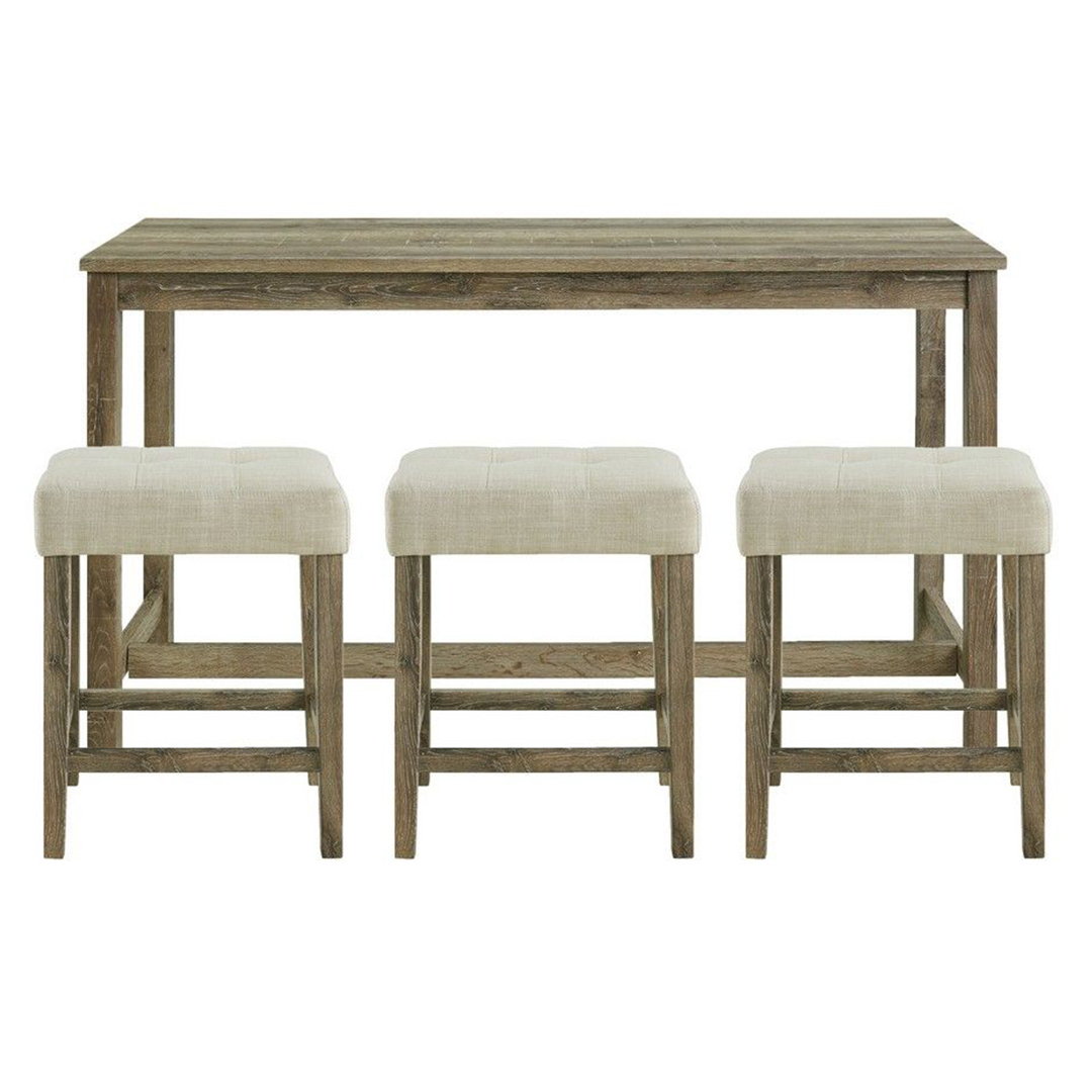Elements Turner Sofa Table Set with 3 Stools
